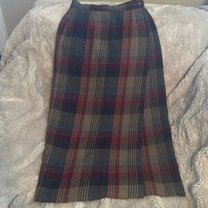 Talbots wool/ plaid skirt